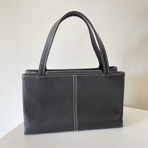 Vintage Dooney & Bourke brown pebbled leather mini handbag purse y2k - Picture 2 of 9